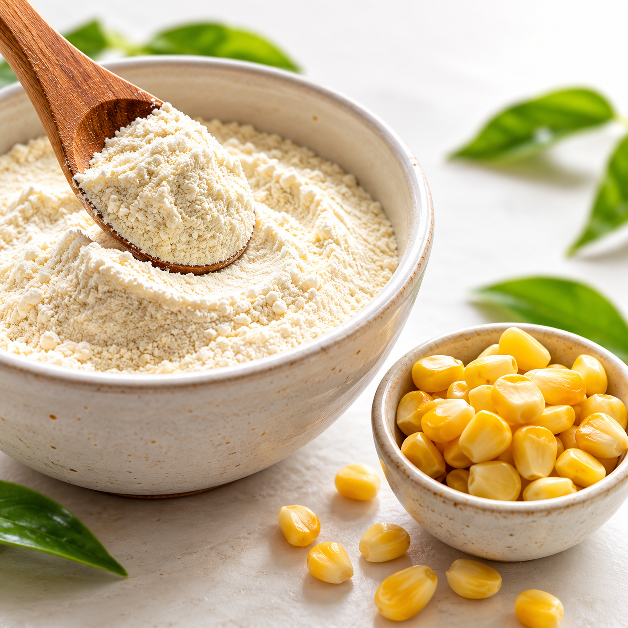 Prebiotic fiber powder in a bowl
