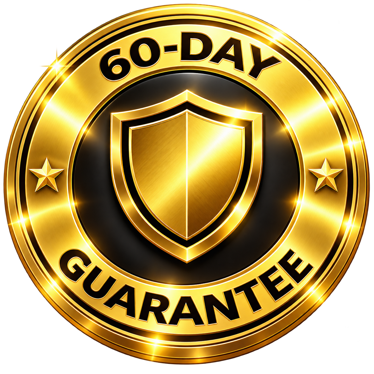 60-day money-back guarantee seal