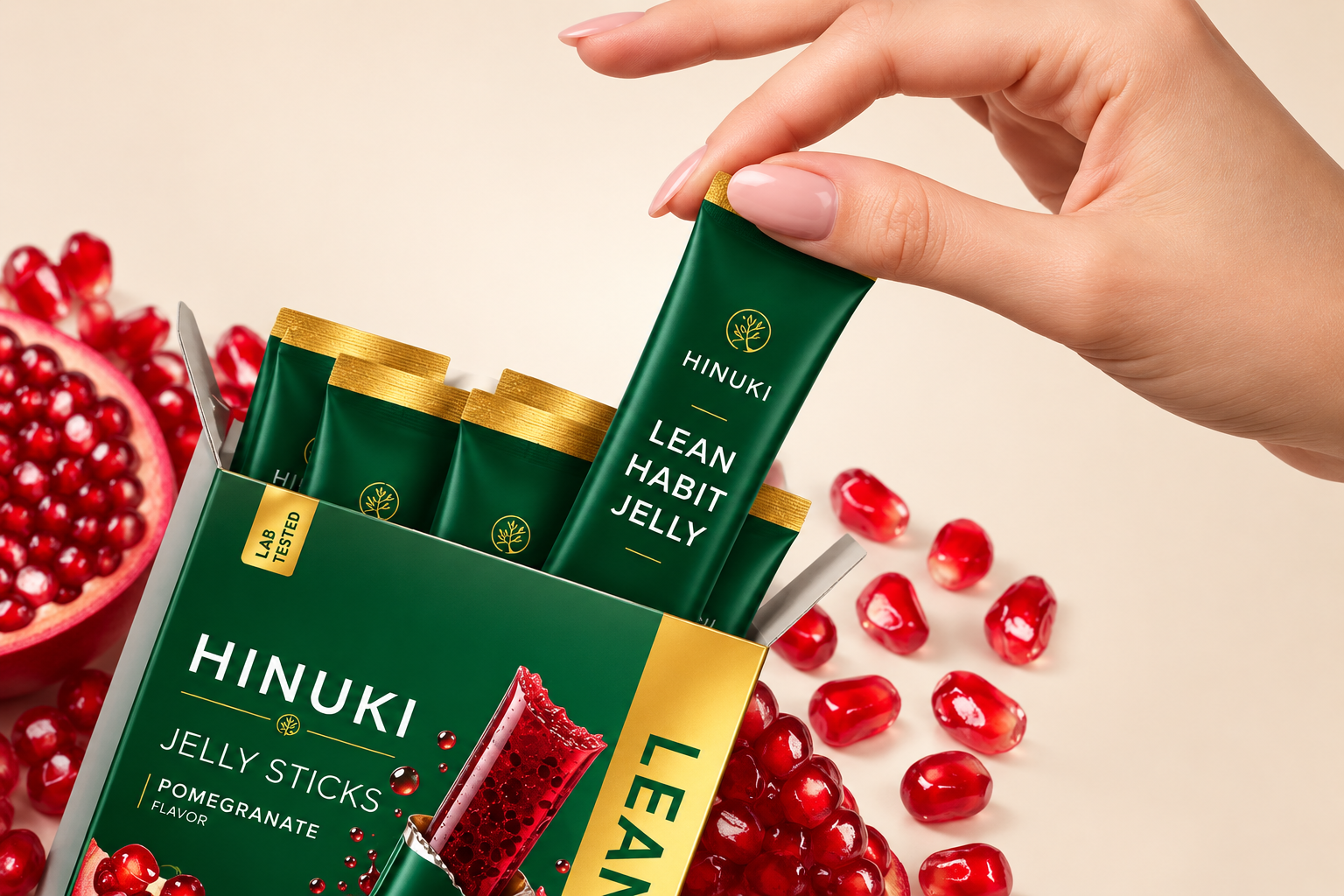 Hand taking a Hinuki stick out of the box